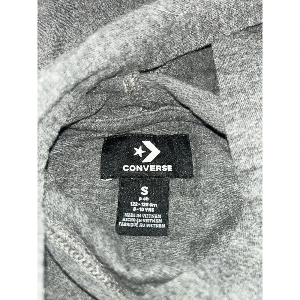 Girls Small Converse Cropped Hoodie,‎ Metallic/Gray